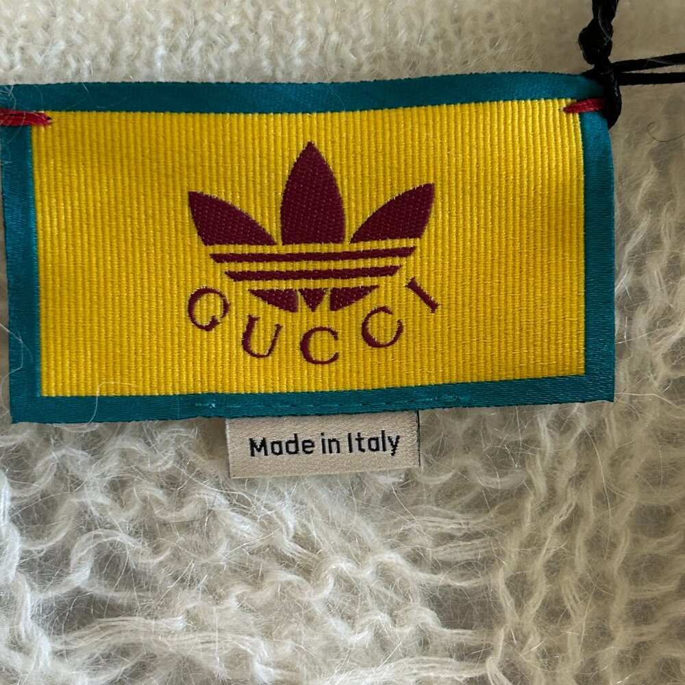 NWT Gucci X Adidas Ivory Mohair Knit Button Front Cardigan XS - Picture 7 of 16